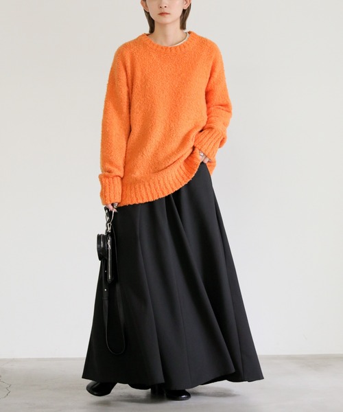 select MOCA(セレクトモカ)の「フレアマキシスカート(スカート・レディース・ブラック/オレンジ/ベージュ/ネイビー・SMALL/MEDIUM)」の7枚目の写真