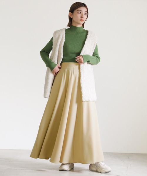 select MOCA(セレクトモカ)の「フレアマキシスカート(スカート・レディース・ブラック/オレンジ/ベージュ/ネイビー・SMALL/MEDIUM)」の8枚目の写真