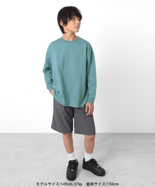 GLAZOS（グラソス）の「ビッグシルエット・オーバーラッピングバックプリントTシャツ（Tシャツ/カットソー・キッズ・ホワイト/チャコールグレー/エメラルド・140cm/150cm/160cm/170cm）」の16枚目の写真