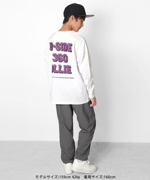 GLAZOS（グラソス）の「ビッグシルエット・オーバーラッピングバックプリントTシャツ（Tシャツ/カットソー・キッズ・ホワイト/チャコールグレー/エメラルド・140cm/150cm/160cm/170cm）」の14枚目の写真
