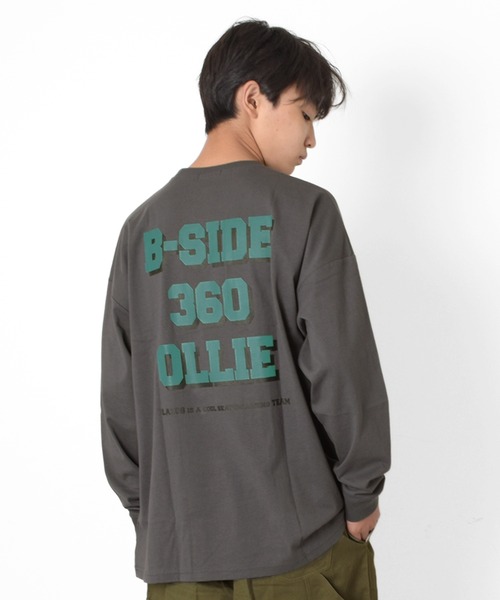 GLAZOS（グラソス）の「ビッグシルエット・オーバーラッピングバックプリントTシャツ（Tシャツ/カットソー・キッズ・ホワイト/チャコールグレー/エメラルド・140cm/150cm/160cm/170cm）」の22枚目の写真
