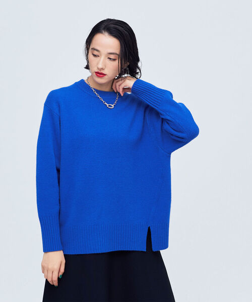 NOLLEY’S（ノーリーズ）の「◇【WEB限定】MUSIC カシミヤブレンド長めクルーネックプルオーバーニット（ニット/セーター・レディース・ライトブルー/ネイビー/オフホワイト/ピンク/イエロー/ベビーピンク/ロイヤルブルー・38）」の12枚目の写真