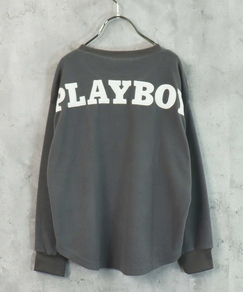 PLAYBOY（プレイボーイ）の「PLAYBOY フリーストレーナー（スウェット・キッズ・ブラック/ダークグリーン/ベージュ/オフホワイト/グレイッシュベージュ/チャコール・S/M/L/XS/XXS）」の3枚目の写真