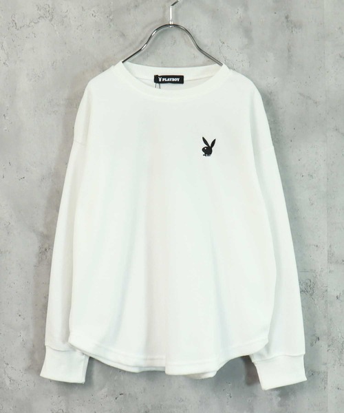 PLAYBOY（プレイボーイ）の「PLAYBOY フリーストレーナー（スウェット・キッズ・ブラック/ダークグリーン/ベージュ/オフホワイト/グレイッシュベージュ/チャコール・S/M/L/XS/XXS）」の9枚目の写真