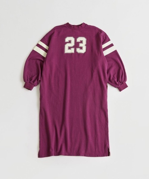 THE SHINZONE（ザ　シンゾーン）の「THE SHINZONE FOOT BALL OP 22MMSOP08（ワンピース・レディース・パープル/ブラウン/カーキ・FREE）」の3枚目の写真