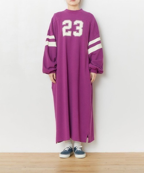 THE SHINZONE（ザ　シンゾーン）の「THE SHINZONE FOOT BALL OP 22MMSOP08（ワンピース・レディース・パープル/ブラウン/カーキ・FREE）」の8枚目の写真