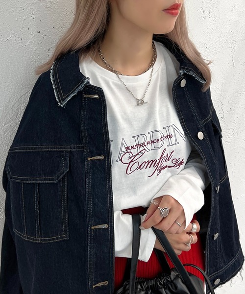 apres jour mignon（アプレジュールミニョン）の「アソートベーシックロンT【ZOZOTOWN限定アイテム】（Tシャツ/カットソー・レディース・ホワイト系その他/ブラック/ホワイト系その他2/ホワイト系その他3/ブルー/ベージュ系その他/ブラック系その他/オフホワイト/アイボリー・X-LARGE/フリー）」の5枚目の写真