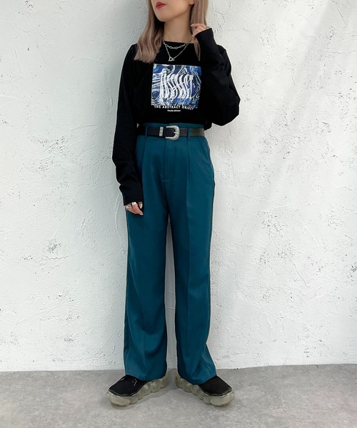 apres jour mignon（アプレジュールミニョン）の「アソートベーシックロンT【ZOZOTOWN限定アイテム】（Tシャツ/カットソー・レディース・ホワイト系その他/ブラック/ホワイト系その他2/ホワイト系その他3/ブルー/ベージュ系その他/ブラック系その他/オフホワイト/アイボリー・X-LARGE/フリー）」の10枚目の写真