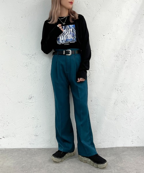 apres jour mignon（アプレジュールミニョン）の「アソートベーシックロンT【ZOZOTOWN限定アイテム】（Tシャツ/カットソー・レディース・ホワイト系その他/ブラック/ホワイト系その他2/ホワイト系その他3/ブルー/ベージュ系その他/ブラック系その他/オフホワイト/アイボリー・X-LARGE/フリー）」の11枚目の写真