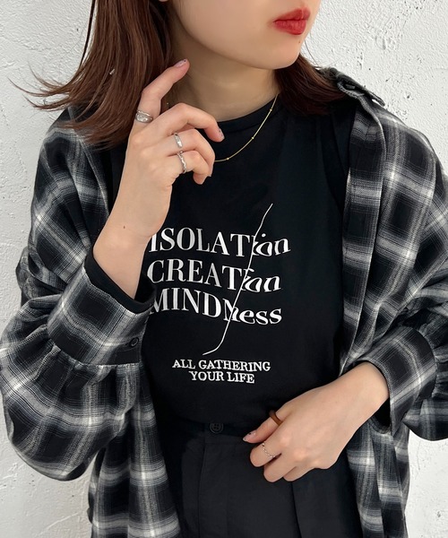apres jour mignon（アプレジュールミニョン）の「アソートベーシックロンT【ZOZOTOWN限定アイテム】（Tシャツ/カットソー・レディース・ホワイト系その他/ブラック/ホワイト系その他2/ホワイト系その他3/ブルー/ベージュ系その他/ブラック系その他/オフホワイト/アイボリー・X-LARGE/フリー）」の12枚目の写真