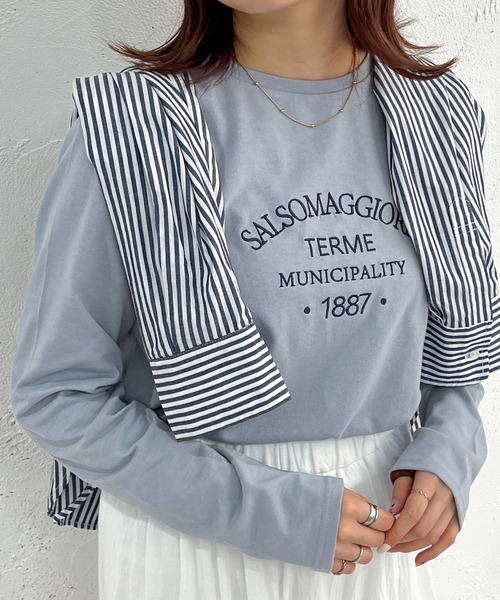 apres jour mignon（アプレジュールミニョン）の「アソートベーシックロンT【ZOZOTOWN限定アイテム】（Tシャツ/カットソー・レディース・ホワイト系その他/ブラック/ホワイト系その他2/ホワイト系その他3/ブルー/ベージュ系その他/ブラック系その他/オフホワイト/アイボリー・X-LARGE/フリー）」の21枚目の写真