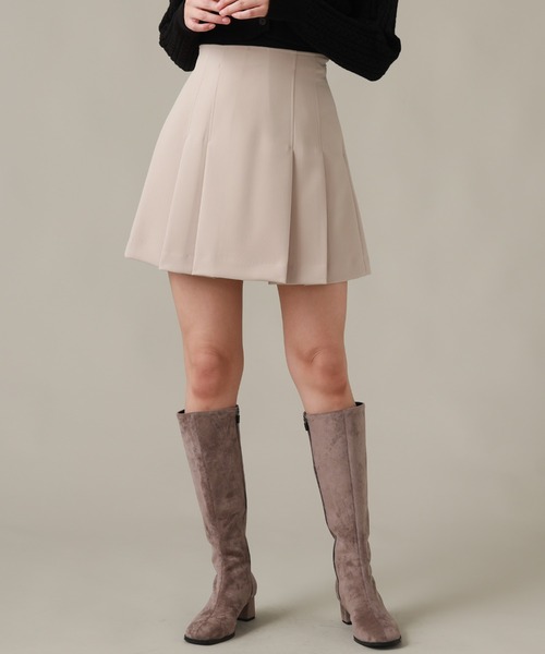 Cheek（チーク）の「タックミニスカート（スカート・レディース・グレー/チャコールグレー/ベージュ・SMALL/MEDIUM）」の14枚目の写真