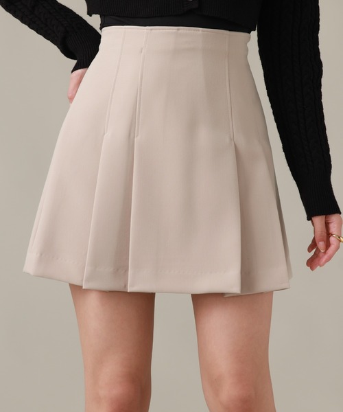 Cheek（チーク）の「タックミニスカート（スカート・レディース・グレー/チャコールグレー/ベージュ・SMALL/MEDIUM）」の22枚目の写真