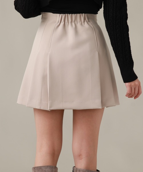 Cheek（チーク）の「タックミニスカート（スカート・レディース・グレー/チャコールグレー/ベージュ・SMALL/MEDIUM）」の10枚目の写真