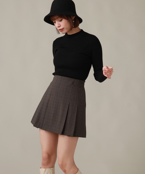 Cheek（チーク）の「タックミニスカート（スカート・レディース・グレー/チャコールグレー/ベージュ・SMALL/MEDIUM）」の15枚目の写真