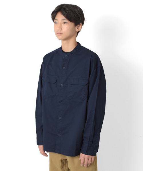 GLAZOS（グラソス）の「ミリタリー長袖シャツ（シャツ/ブラウス・キッズ・ネイビー/ベージュ/カーキ・140cm/170cm/160cm/150cm）」の10枚目の写真