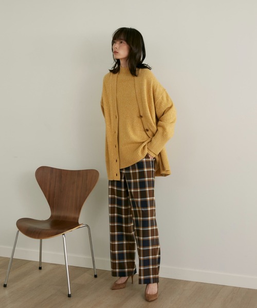 INED(イネド)の「ウールブレンドセミワイドパンツ(その他パンツ・レディース・その他2/その他7/ネイビー/オフホワイト/アイボリー・7号/9号/5号/11号)」の5枚目の写真