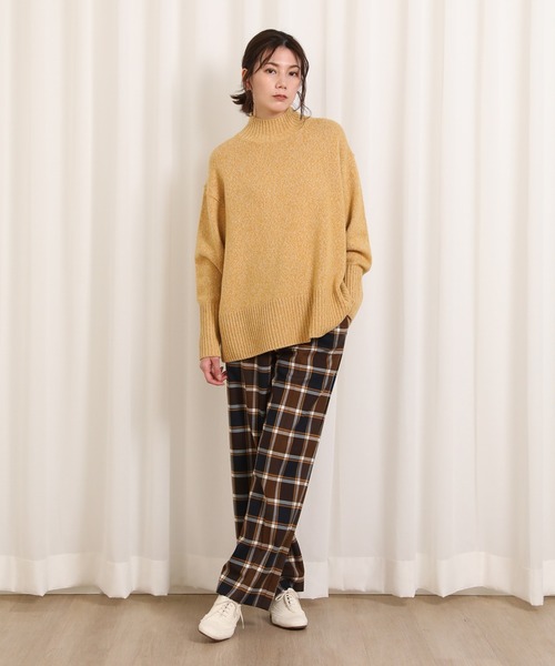 INED(イネド)の「ウールブレンドセミワイドパンツ(その他パンツ・レディース・その他2/その他7/ネイビー/オフホワイト/アイボリー・7号/9号/5号/11号)」の6枚目の写真