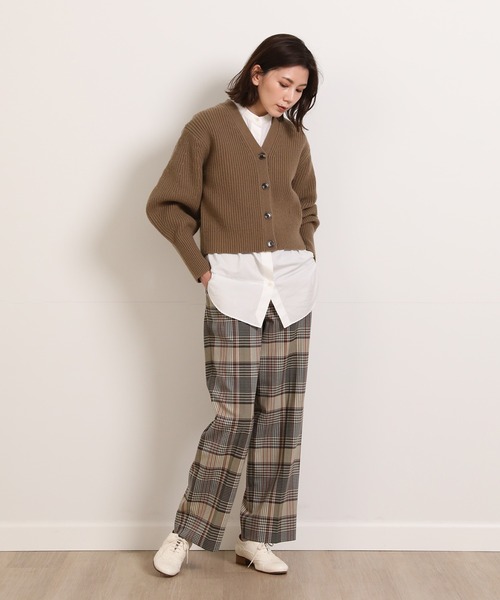 INED(イネド)の「ウールブレンドセミワイドパンツ(その他パンツ・レディース・その他2/その他7/ネイビー/オフホワイト/アイボリー・7号/9号/5号/11号)」の10枚目の写真