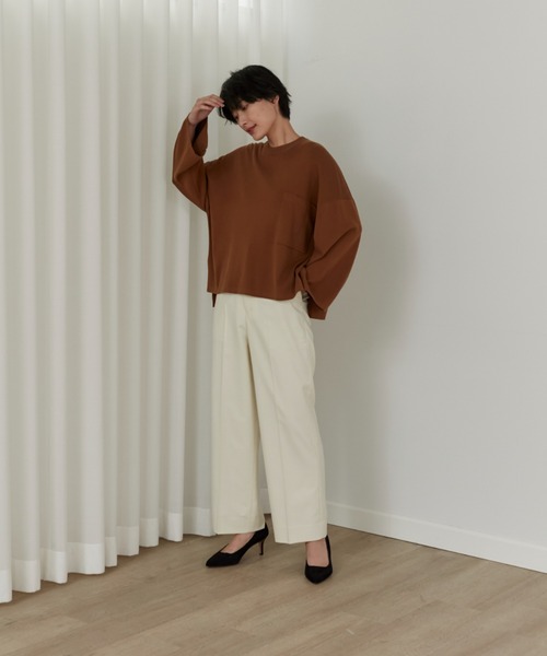 INED(イネド)の「ウールブレンドセミワイドパンツ(その他パンツ・レディース・その他2/その他7/ネイビー/オフホワイト/アイボリー・7号/9号/5号/11号)」の13枚目の写真