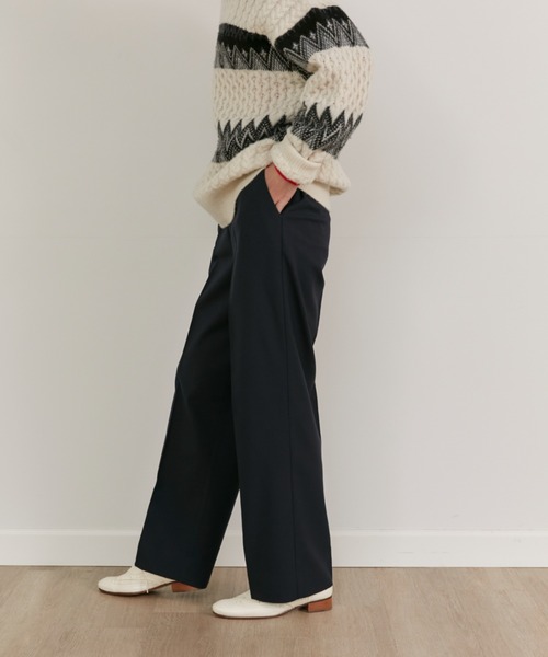 INED(イネド)の「ウールブレンドセミワイドパンツ(その他パンツ・レディース・その他2/その他7/ネイビー/オフホワイト/アイボリー・7号/9号/5号/11号)」の21枚目の写真