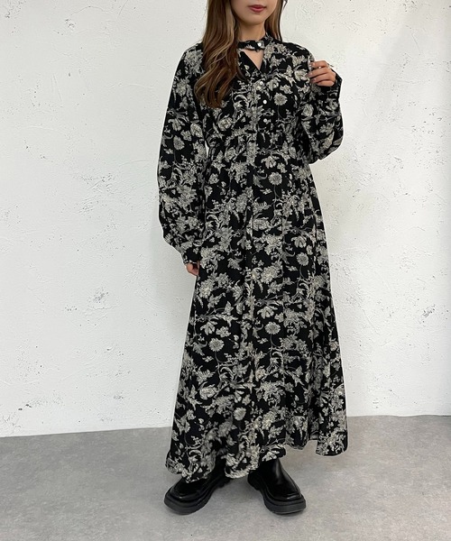apres jour mignon(アプレジュールミニョン)の「ネックカッティングワンピース【ZOZOTOWN限定アイテム】(ワンピース・レディース・ブラック/ブラック系その他2/ブラック系その他・X-LARGE/フリー)」の16枚目の写真
