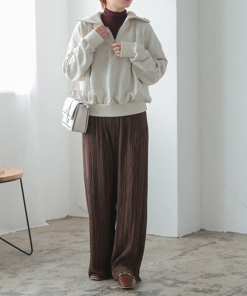 Isn't She?(イズントシー)の「ランダムプリーツパンツ(その他パンツ・レディース・ブラウン・FREE)」の2枚目の写真