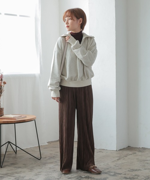 Isn't She?(イズントシー)の「ランダムプリーツパンツ(その他パンツ・レディース・ブラウン・FREE)」の3枚目の写真