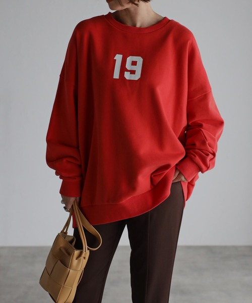 Bonjour Sagan（ボンジュールサガン）の「TOWN19ロゴスウェット（スウェット・レディース・ネイビー/ライトグレー/レッド・FREE）」の3枚目の写真