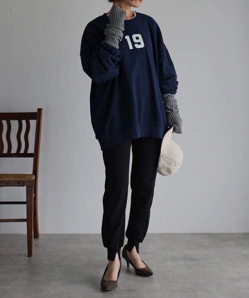 Bonjour Sagan（ボンジュールサガン）の「TOWN19ロゴスウェット（スウェット・レディース・ネイビー/ライトグレー/レッド・FREE）」の19枚目の写真