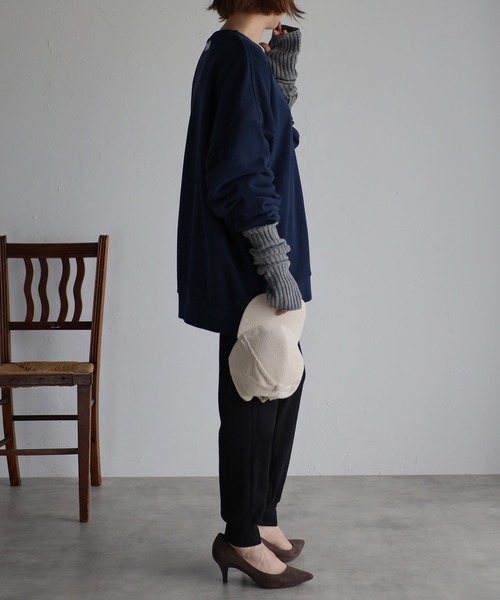 Bonjour Sagan（ボンジュールサガン）の「TOWN19ロゴスウェット（スウェット・レディース・ネイビー/ライトグレー/レッド・FREE）」の12枚目の写真