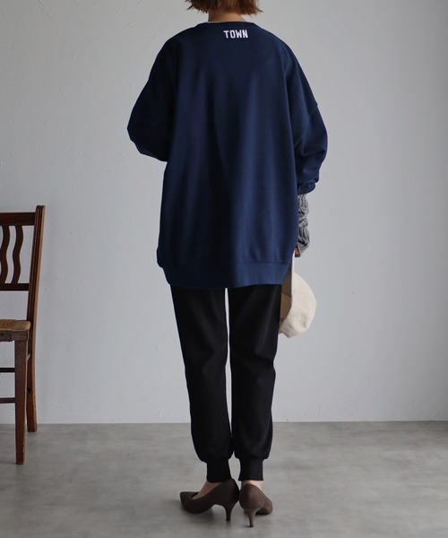 Bonjour Sagan（ボンジュールサガン）の「TOWN19ロゴスウェット（スウェット・レディース・ネイビー/ライトグレー/レッド・FREE）」の16枚目の写真