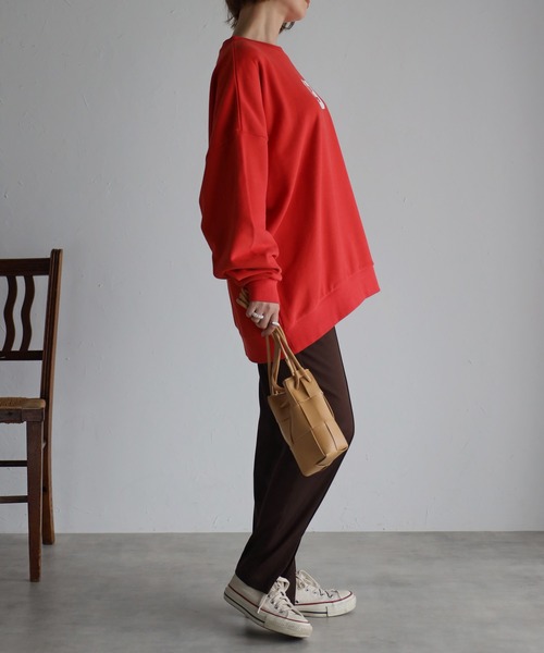 Bonjour Sagan（ボンジュールサガン）の「TOWN19ロゴスウェット（スウェット・レディース・ネイビー/ライトグレー/レッド・FREE）」の5枚目の写真