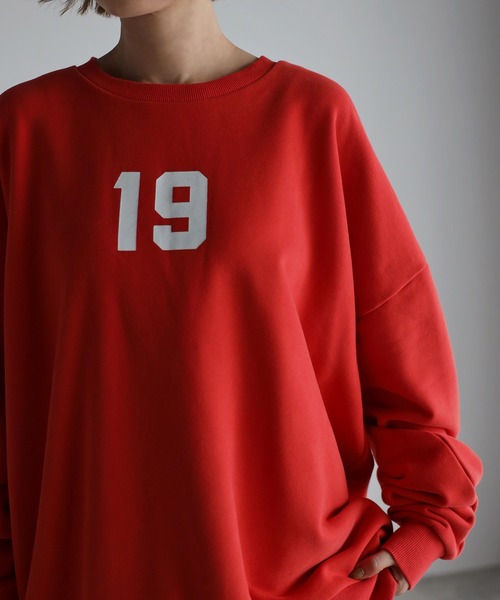 Bonjour Sagan（ボンジュールサガン）の「TOWN19ロゴスウェット（スウェット・レディース・ネイビー/ライトグレー/レッド・FREE）」の13枚目の写真