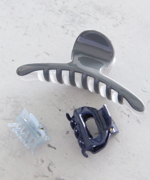 LEPSIM(レプシィム)の「3セットバンスクリップ 168285(バレッタ/ヘアクリップ・レディース・ライトブルー/ベージュ/ライトグリーン・ONE SIZE)」の3枚目の写真