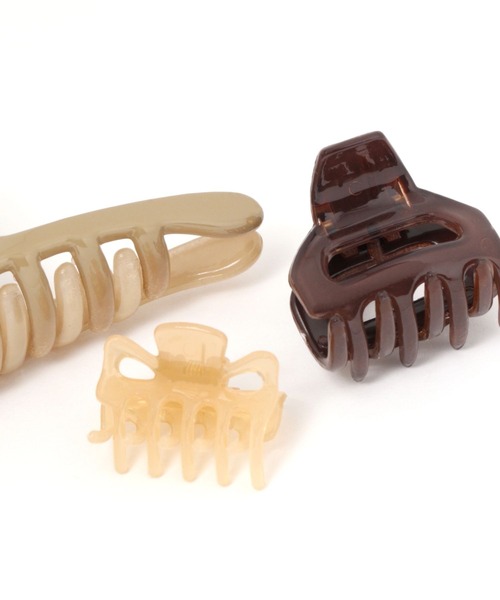 LEPSIM(レプシィム)の「3セットバンスクリップ 168285(バレッタ/ヘアクリップ・レディース・ライトブルー/ベージュ/ライトグリーン・ONE SIZE)」の7枚目の写真