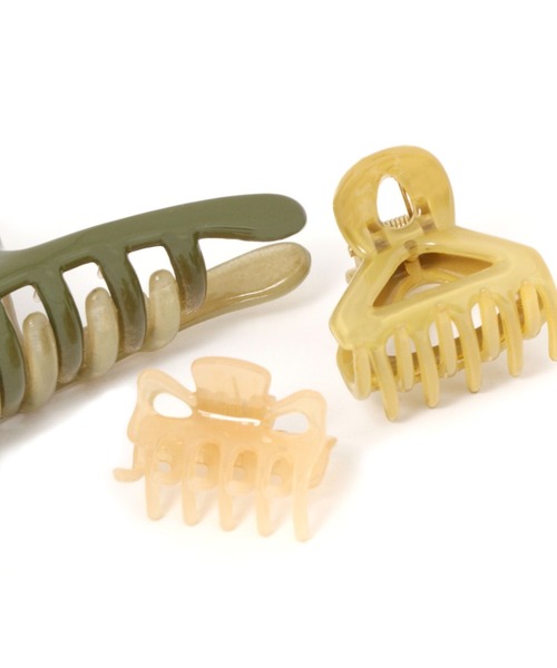 LEPSIM(レプシィム)の「3セットバンスクリップ 168285(バレッタ/ヘアクリップ・レディース・ライトブルー/ベージュ/ライトグリーン・ONE SIZE)」の9枚目の写真