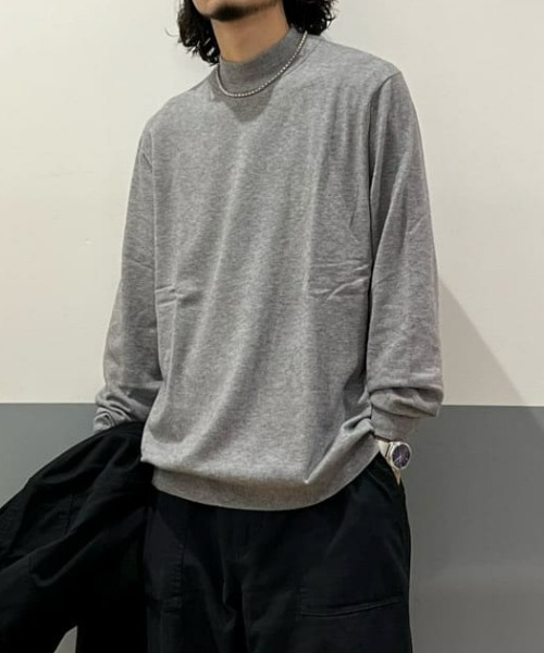Salt&Pepper（ソルトアンドペッパー）の「【Salt&Pepper】モックネックニット（ニット/セーター・メンズ・グレー/ブラック/オフホワイト・L/XL/M）」の3枚目の写真