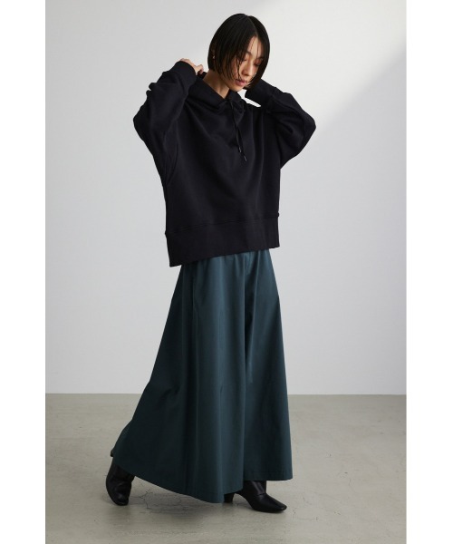 STYLEMIXER（スタイルミキサー）の「ワイドリブスウェットフーディ（スウェット・レディース・ブラック/ホワイト/ダークオレンジ・FREE）」の12枚目の写真