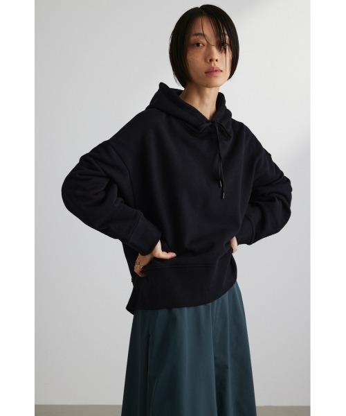 STYLEMIXER（スタイルミキサー）の「ワイドリブスウェットフーディ（スウェット・レディース・ブラック/ホワイト/ダークオレンジ・FREE）」の13枚目の写真