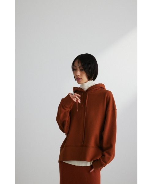 STYLEMIXER（スタイルミキサー）の「ワイドリブスウェットフーディ（スウェット・レディース・ブラック/ホワイト/ダークオレンジ・FREE）」の20枚目の写真