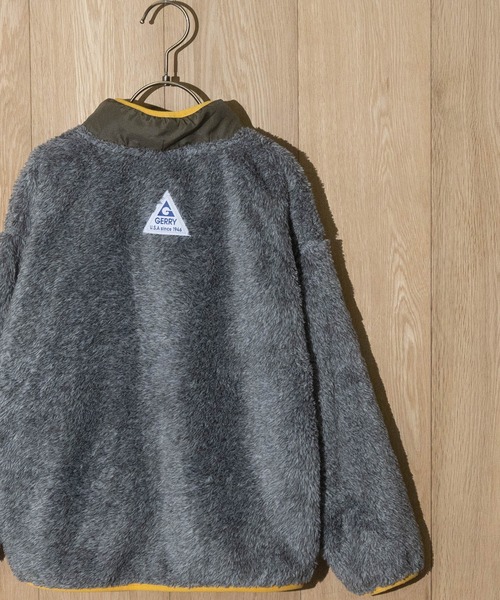 GERRY（ジェリー）の「【30】〔GERRY/ジェリー〕ボアフリース フルジップ スタンドジャケット（ブルゾン・キッズ・ブラック/グレー/カーキ・150/140/130/160）」の5枚目の写真