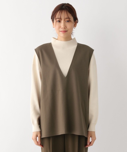 DT9010P STONE  Vネックベスト 8015G0732 GLOBAL WORK（グローバルワーク）の「深Vネックベスト/170849（ベスト