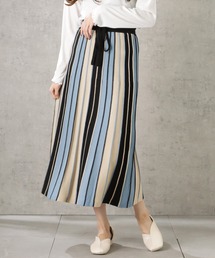 配色切替ラインスカート