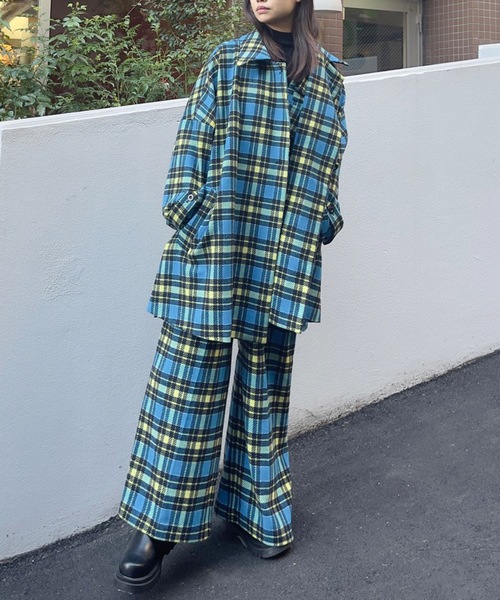 Stein 21AW オーバーサイズチェックコート stein | シュタイン OVERSIZED TRENCH COAT(GLEN CHECK