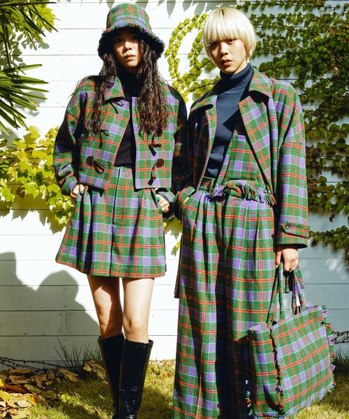 moyan ecri（モヤン エクリ）の「オーバーサイズチェックコート