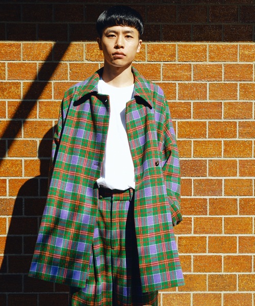 moyan ecri（モヤン エクリ）の「オーバーサイズチェックコート