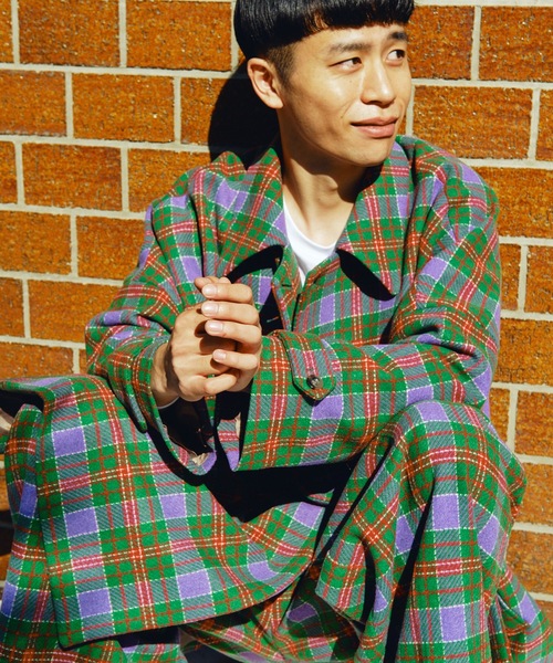 moyan ecri（モヤン エクリ）の「オーバーサイズチェックコート