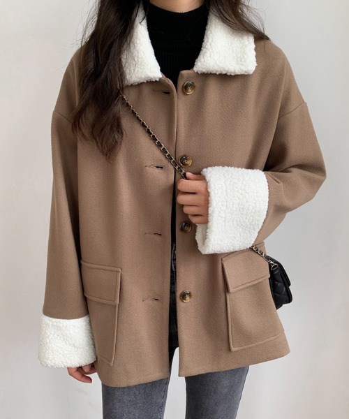 ABITOKYO（アビトーキョー）の「ボアカラーメルトンブルゾンジャケット