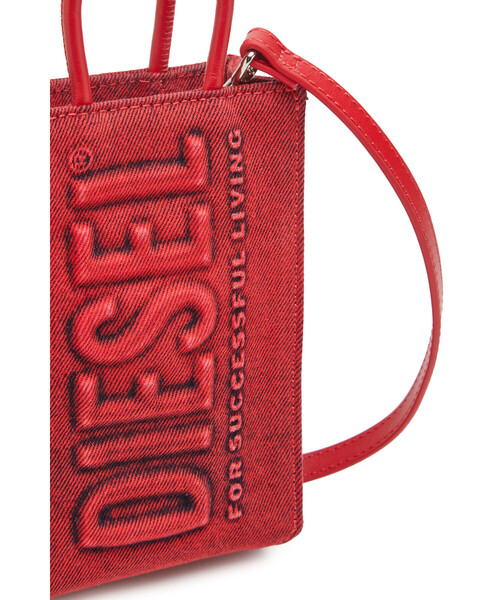 DIESEL(ディーゼル)の「ユニセックス デニム ミニバッグ(ハンドバッグ・レディース・レッド・UNI)」の2枚目の写真